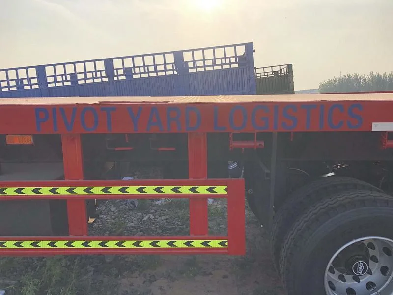 2/3 Axles Flat Bed Platform Flatbed Container Semi Trailer