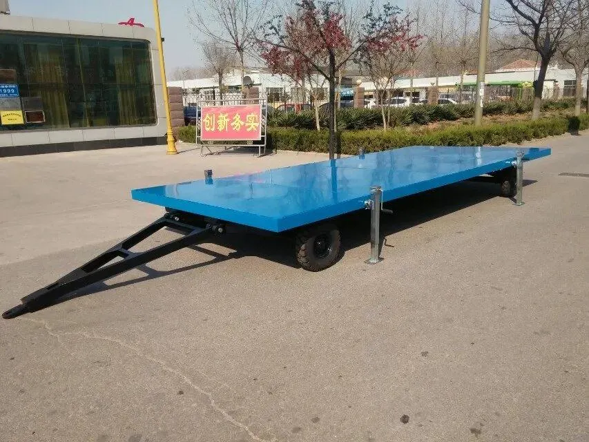 Special Customized Towed Steel Material Flatbed Trailer for Farm Transport Drawbar Low Flatbed Trailer