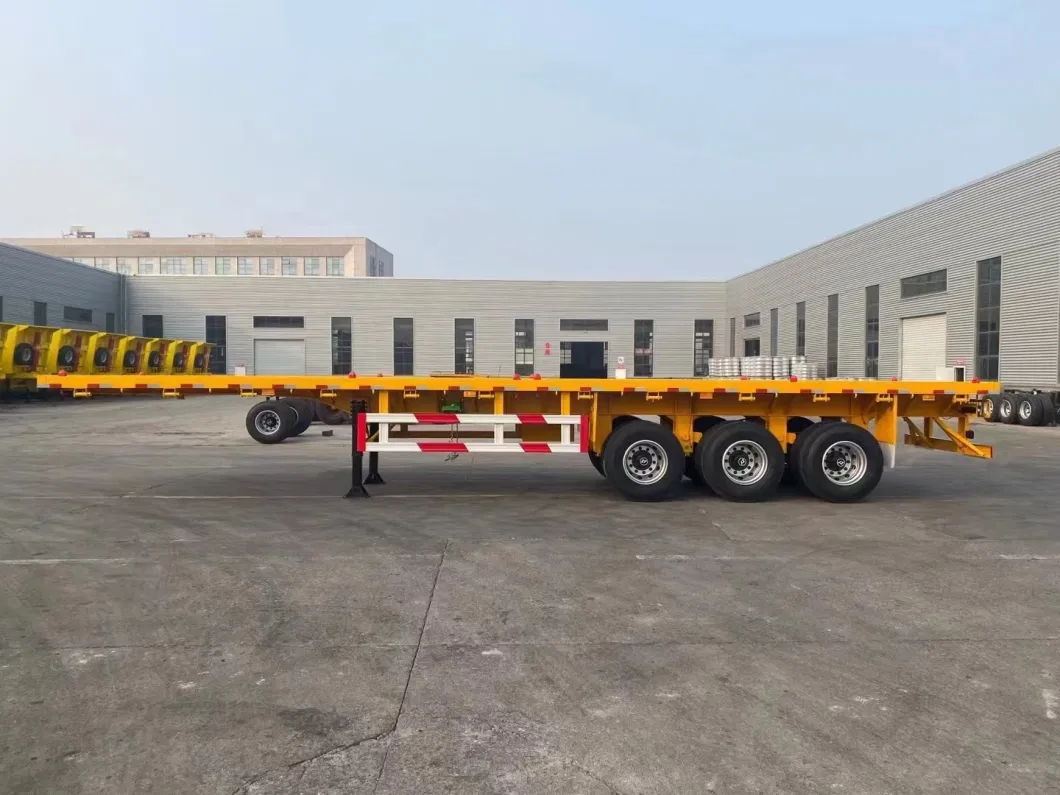 New 3 Axles Semi Trailer 40FT 40 Tons Skeleton Chassis Truck Container Flatbed Trailer Used Tractor Trailer