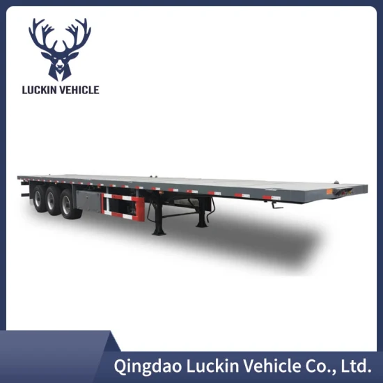 3 Axle 20FT 40FT Flatbed Container Cargo Truck Semi Trailers