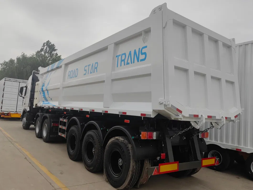 Heavy Duty 3/ 4/ 6 Axles 40 Ton 60 Tons 80 Tons Hydraulic Tipping Rear U Shape Dump Trailer / Tipper Semi Trailer for Sand/Mine/Stone Transport