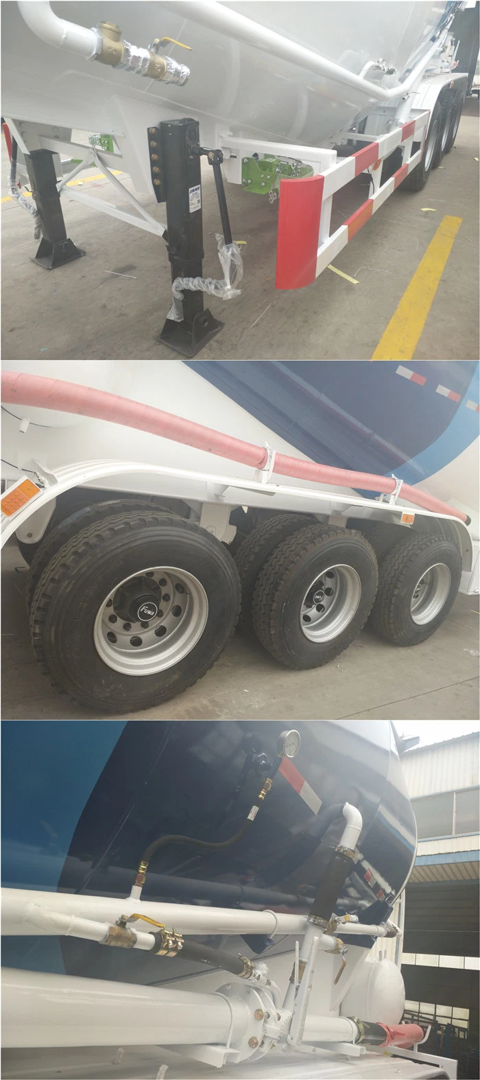 3 Axle 30/35/40/45cbm Bulk Cement/Fly Ash/Flour/Powder Material Transport Tank/Tanker Semi Trailer