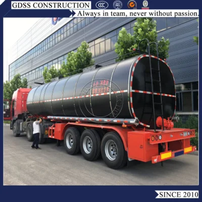 Heating Liquid Bitumen Tank Truck Semi Trailer Asphalt Tank