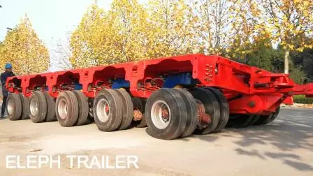 Customized Heave Duty Multi Axle Hydraulic Modular Trailer for Special Vehicle Transport