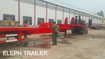 Lowboy 3 Axles Extendable Low Bed Truck Semi Trailer